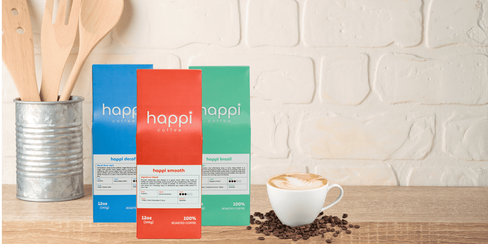 medium roast coffee lineup from Happi Coffee