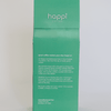 Back view of 12 oz bag of happi brazil dark roast coffee – available in whole bean or ground