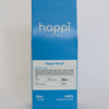Front view of 12 oz bag of happi decaf medium roast coffee – available in whole bean or ground
