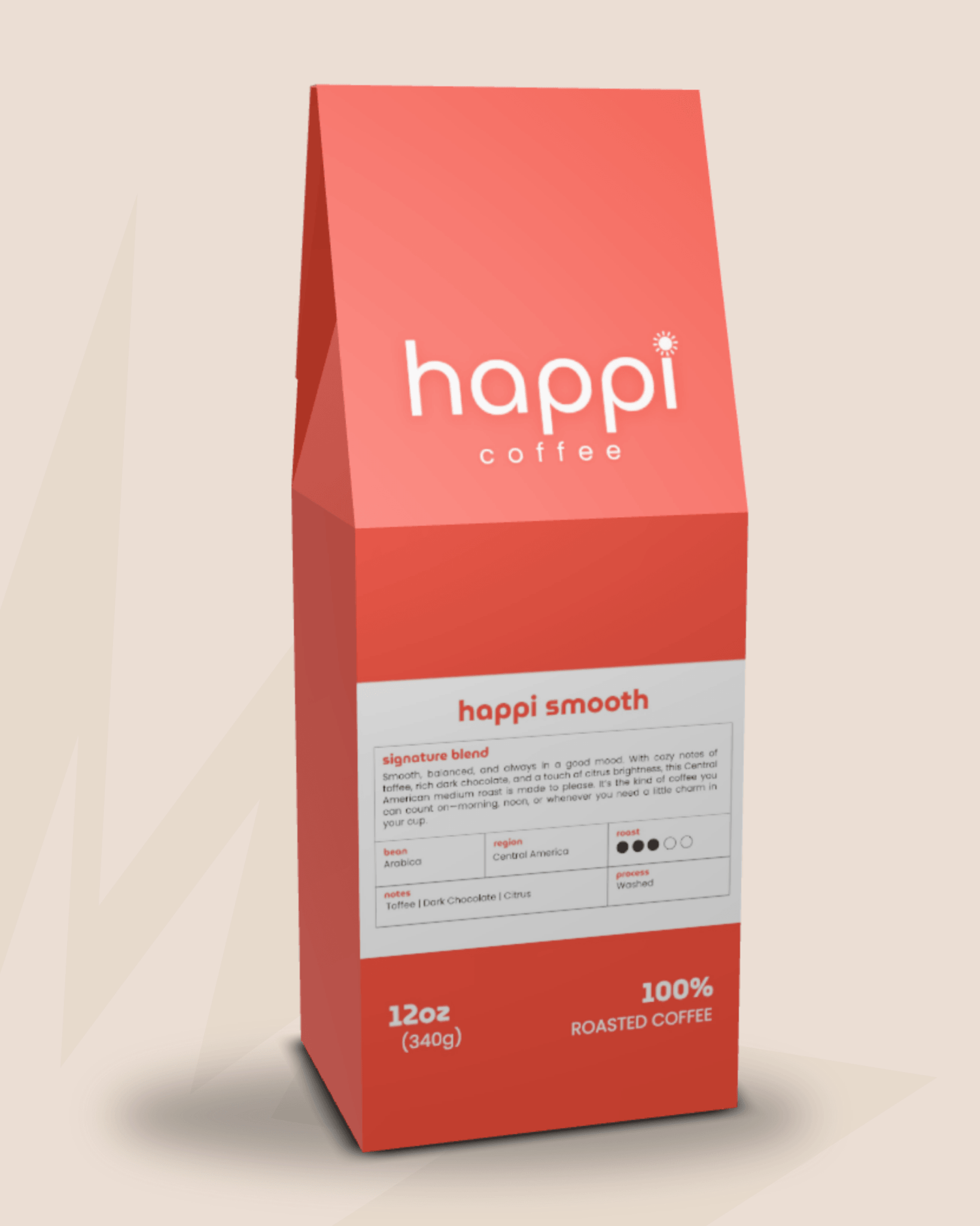 smooth medium roast coffee blend | happi smooth - Happi Coffee