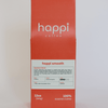 Front view of 12 oz bag of happi smooth medium roast coffee – available in whole bean or ground
